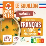CARRES FUTES Bouillon français saveur poule allégé en sel sans huile de palme