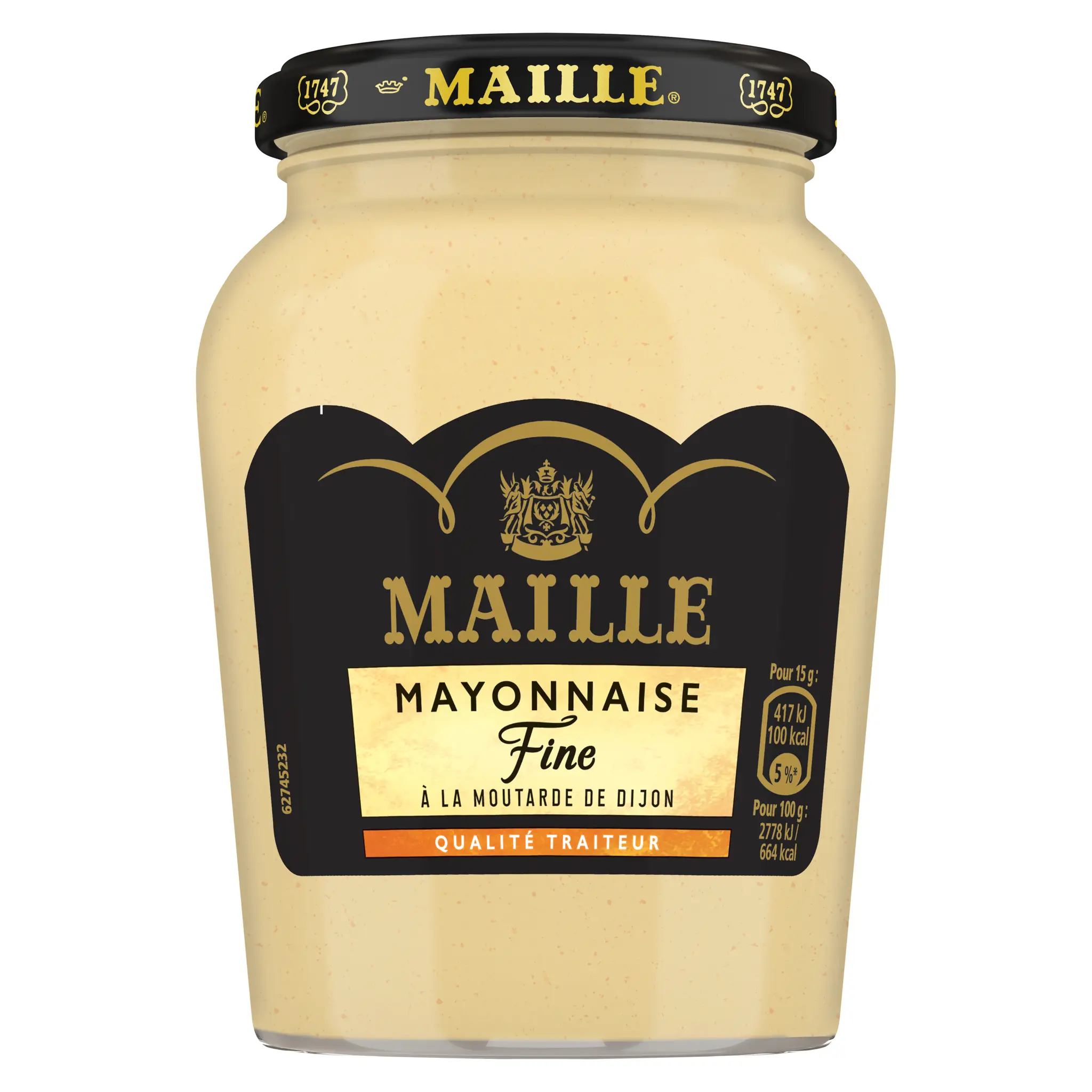 MAILLE Mayonnaise fine qualité traiteur à la moutarde de Dijon en bocal