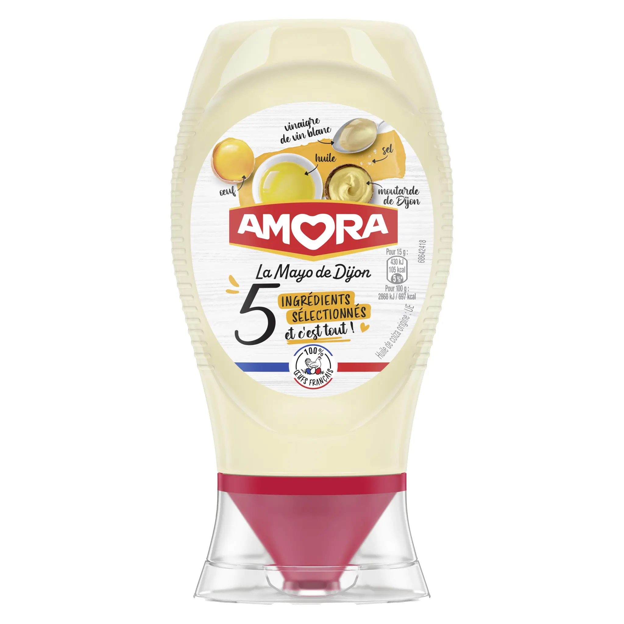 AMORA Mayonnaise de Dijon 5 ingrédients flacon souple