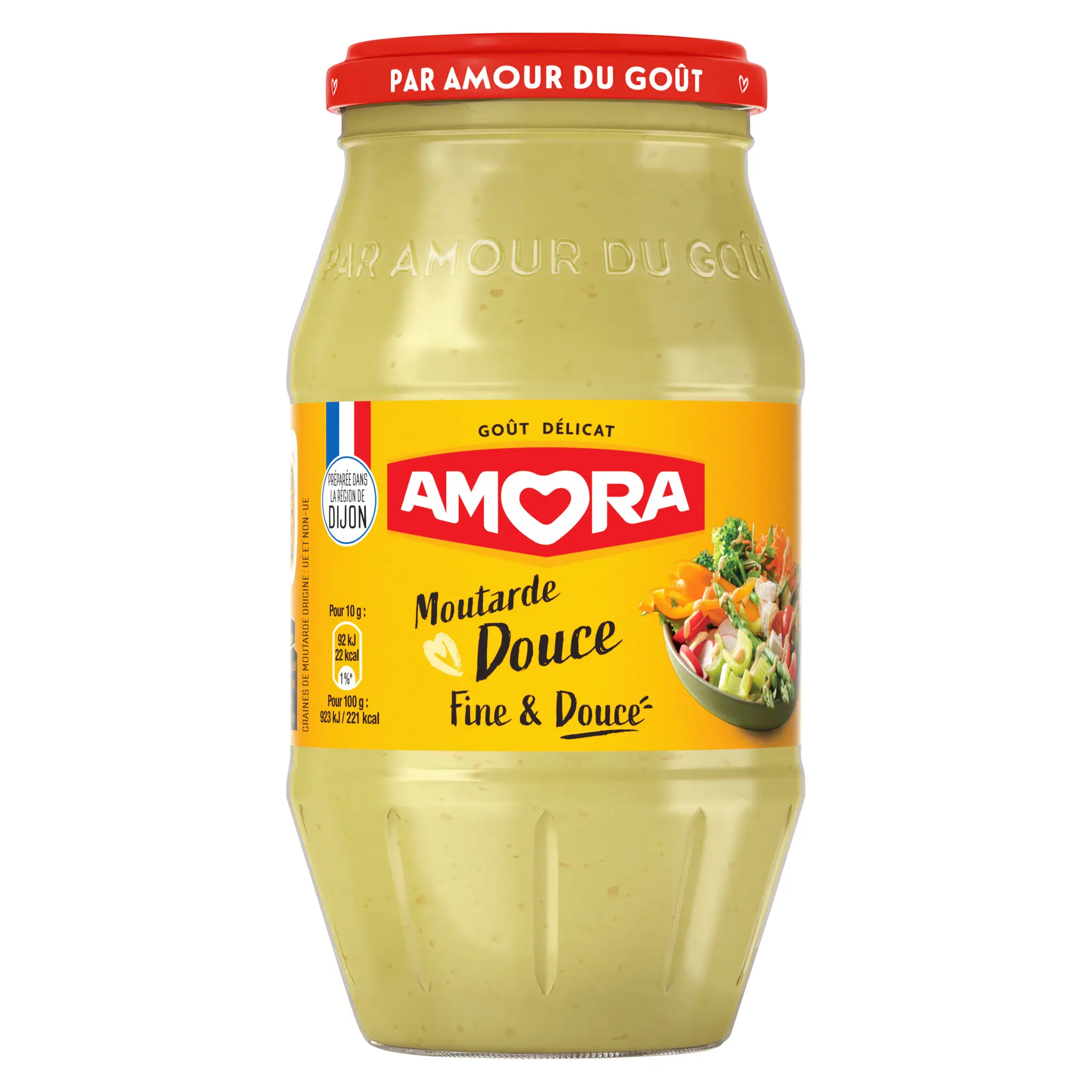 AMORA Moutarde fine et douce en bocal