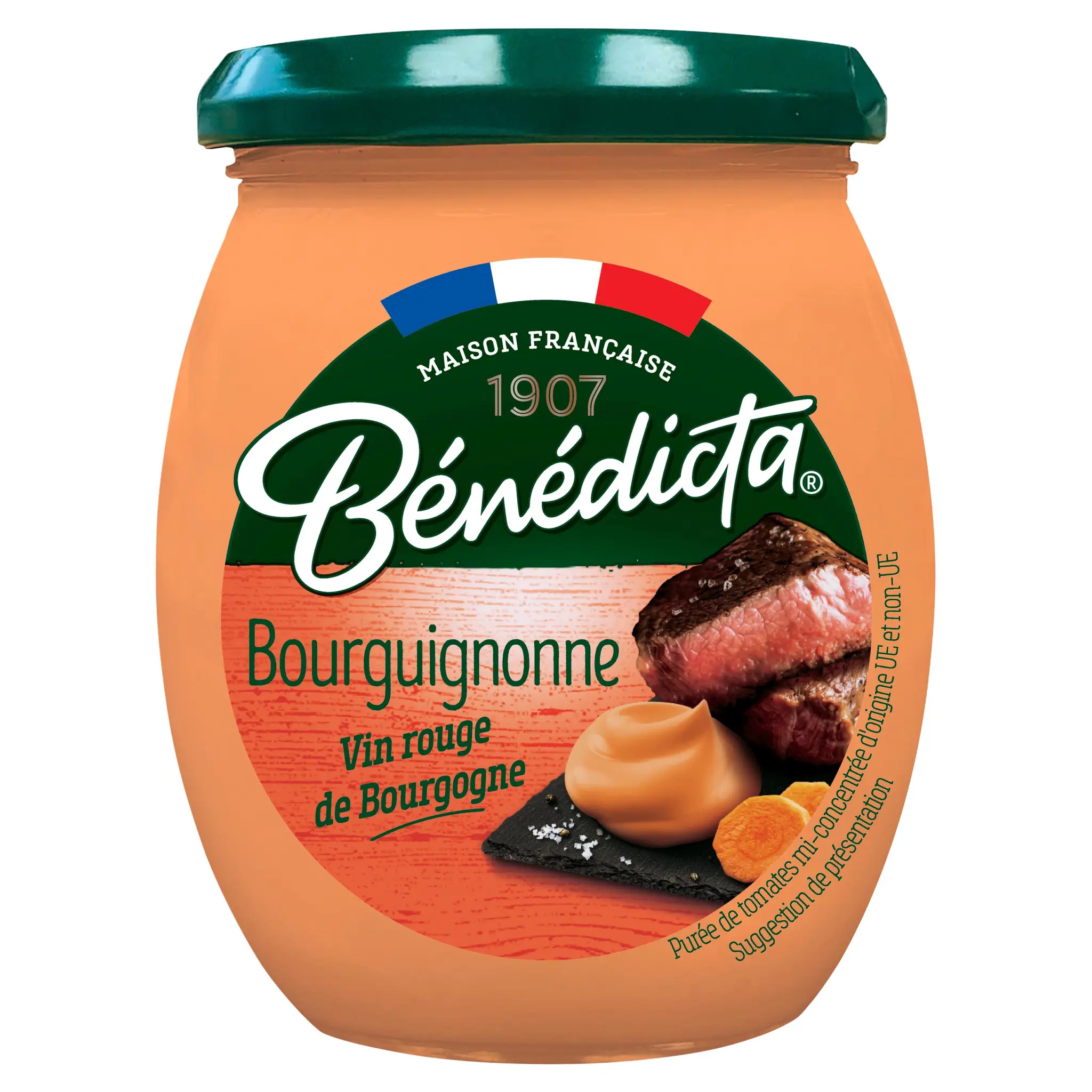 BENEDICTA Sauce bourguignonne au vin rouge de Bourgogne en bocal