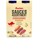 AUCHAN Assortiment sauces bourguignonne béarnaise poivre tartare