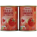 AUCHAN Double concentré de tomates