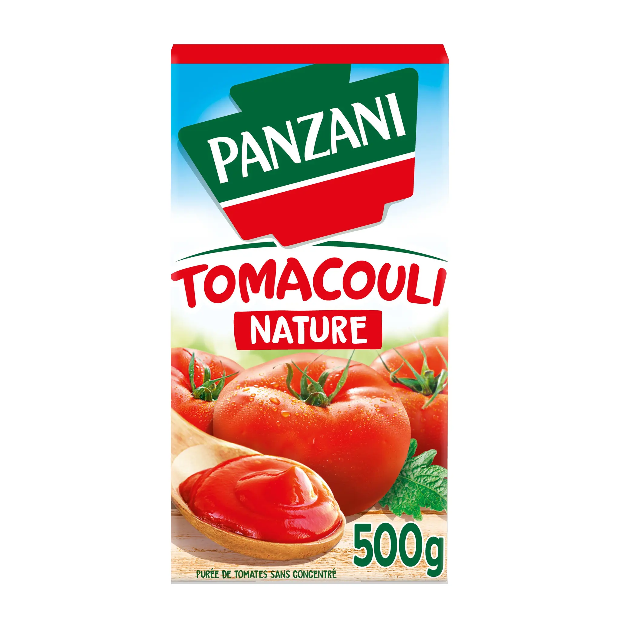 PANZANI Sauce tomacouli purée de tomates fraîches nature en brique