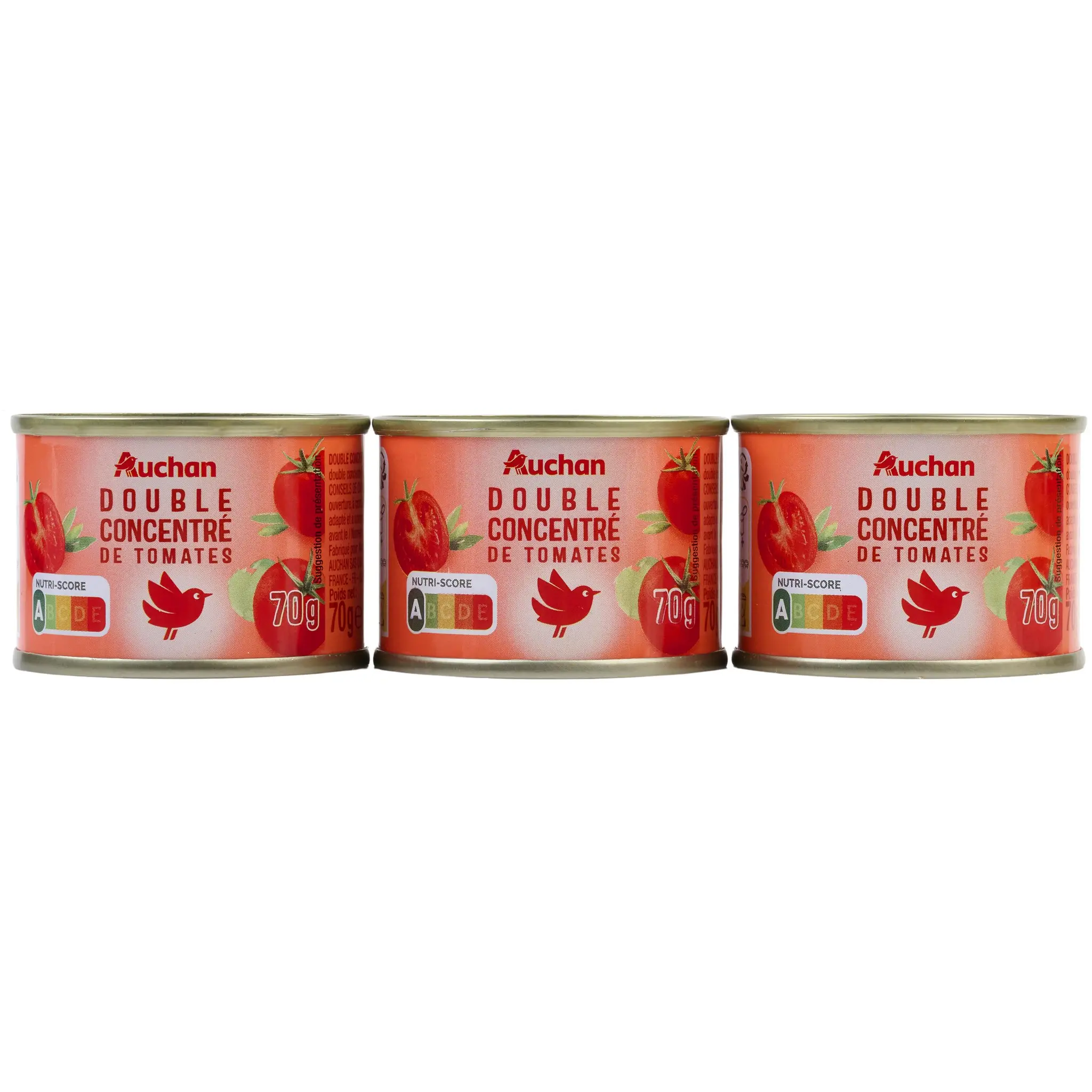 AUCHAN Double concentré de tomates