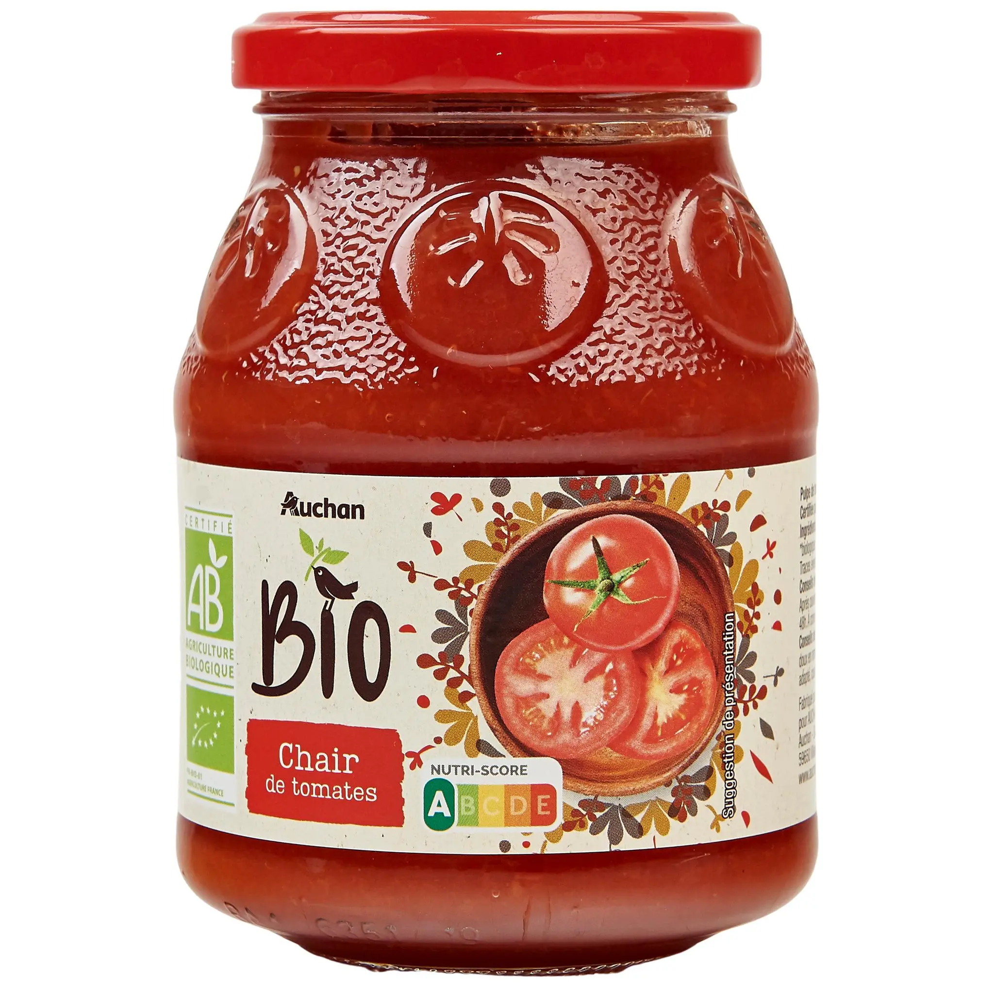 AUCHAN BIO Chair de tomates en bocal