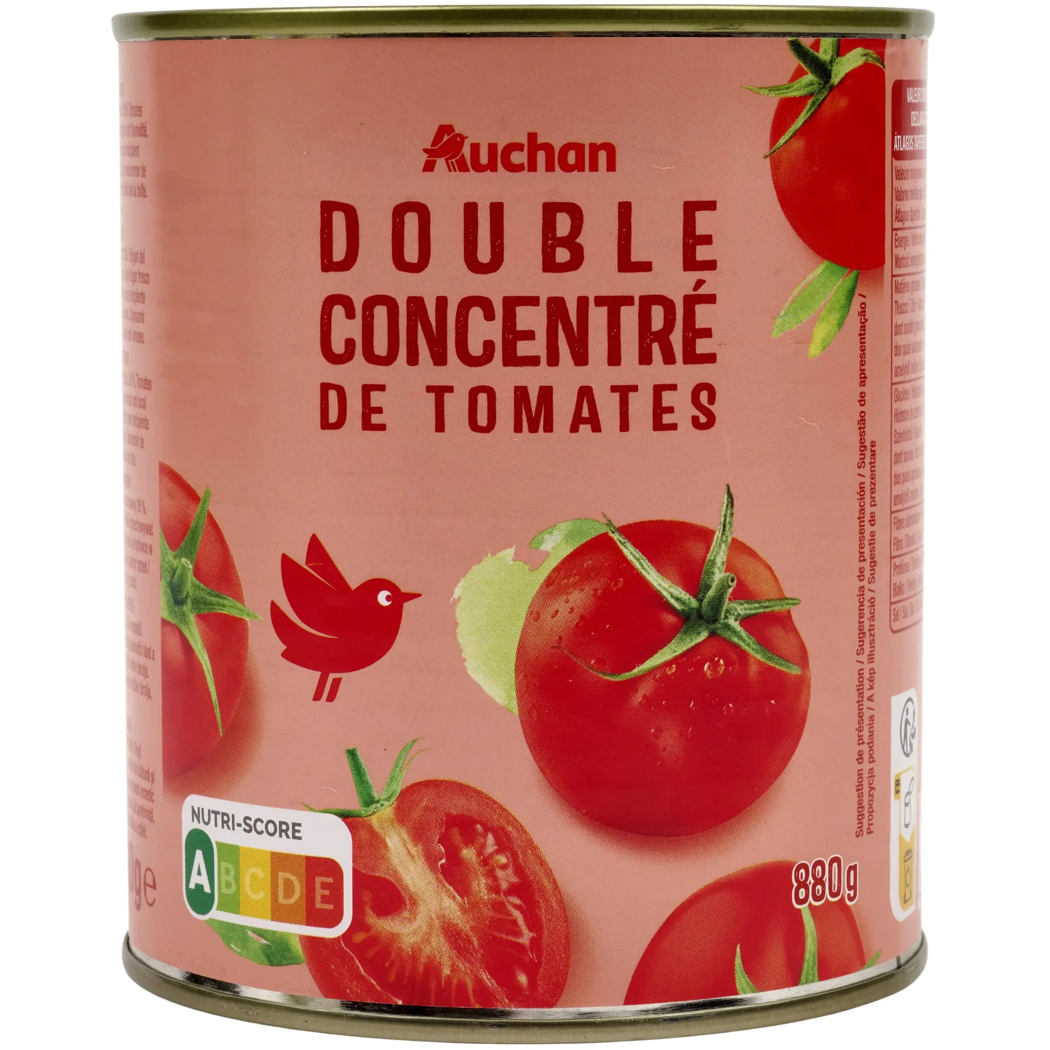 AUCHAN Double concentré de tomates