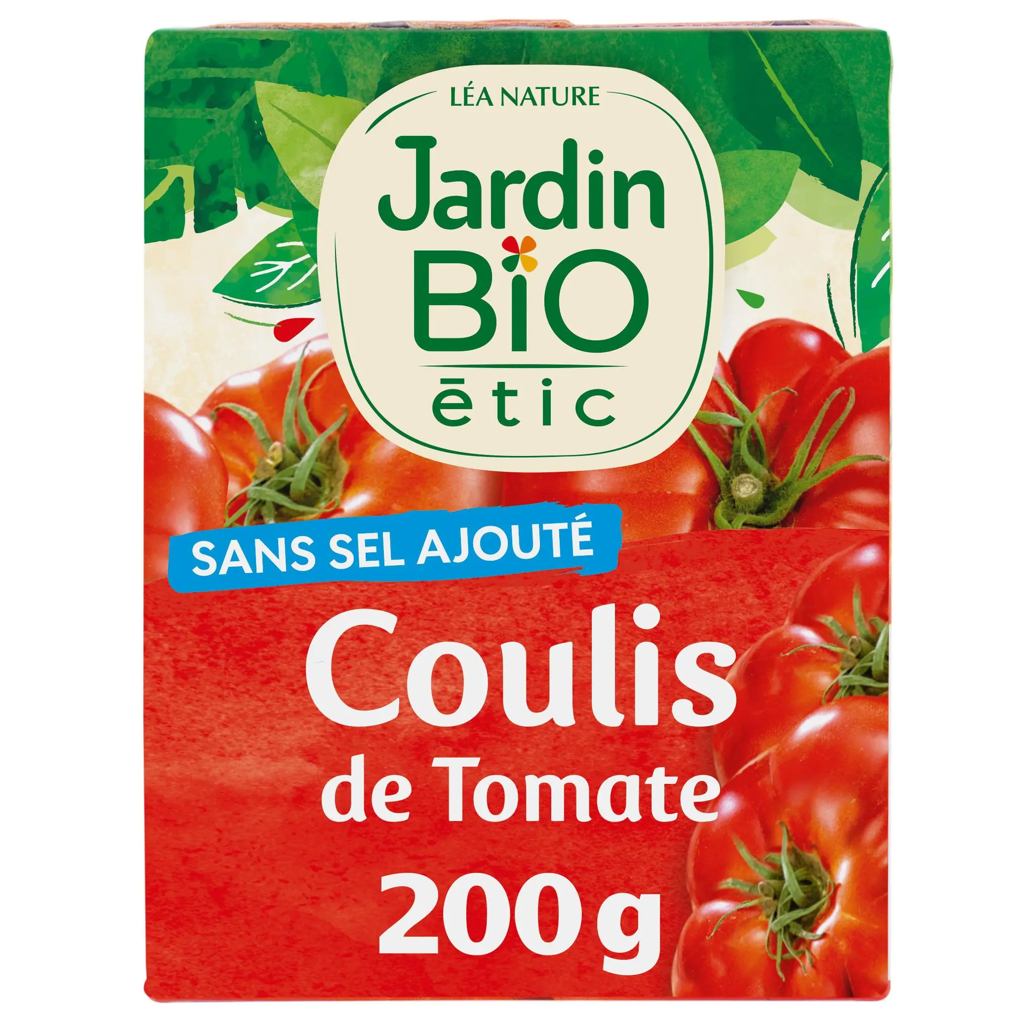 JARDIN BIO Coulis de tomate en brique sans sel ajouté bio