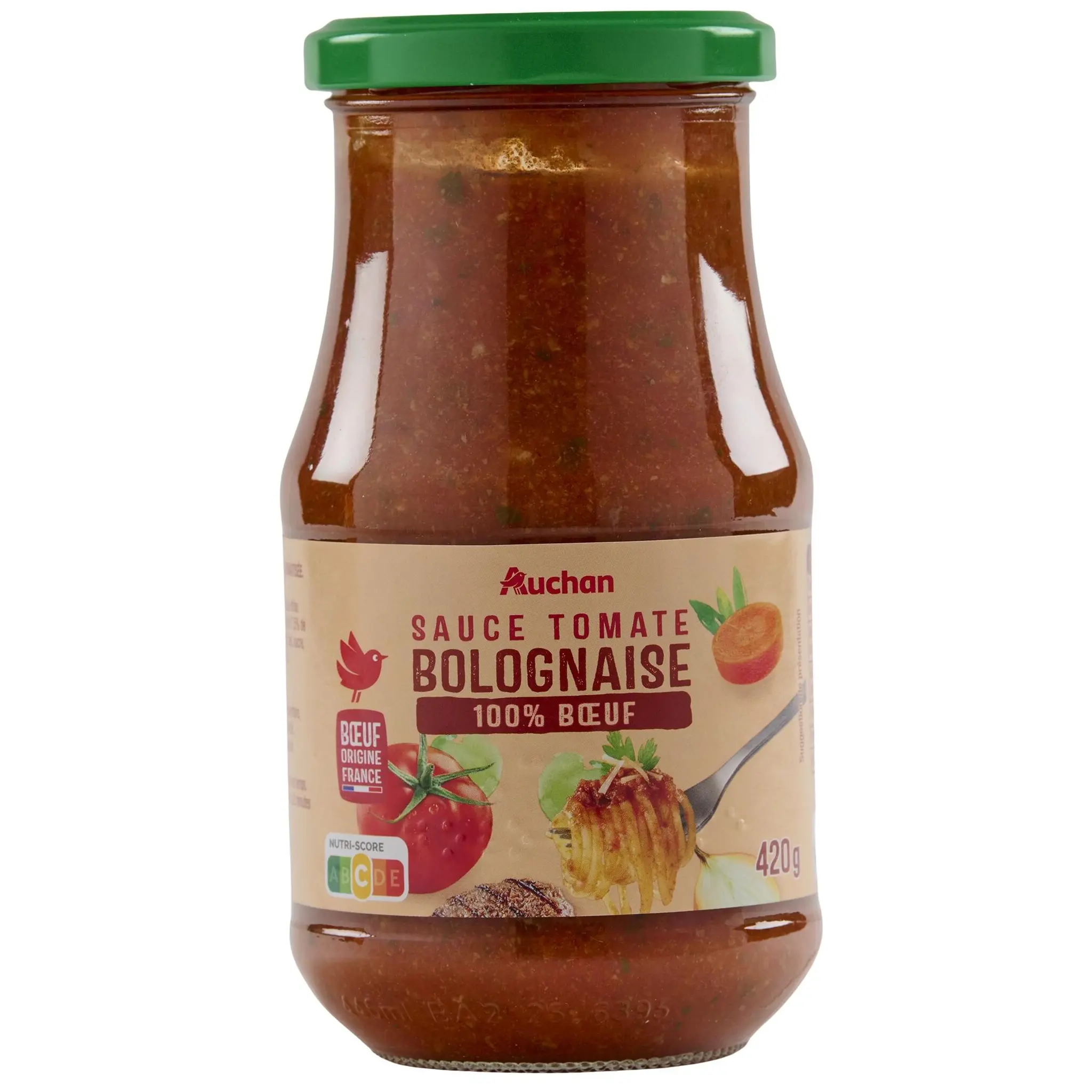 AUCHAN Sauce bolognaise origine France en bocal