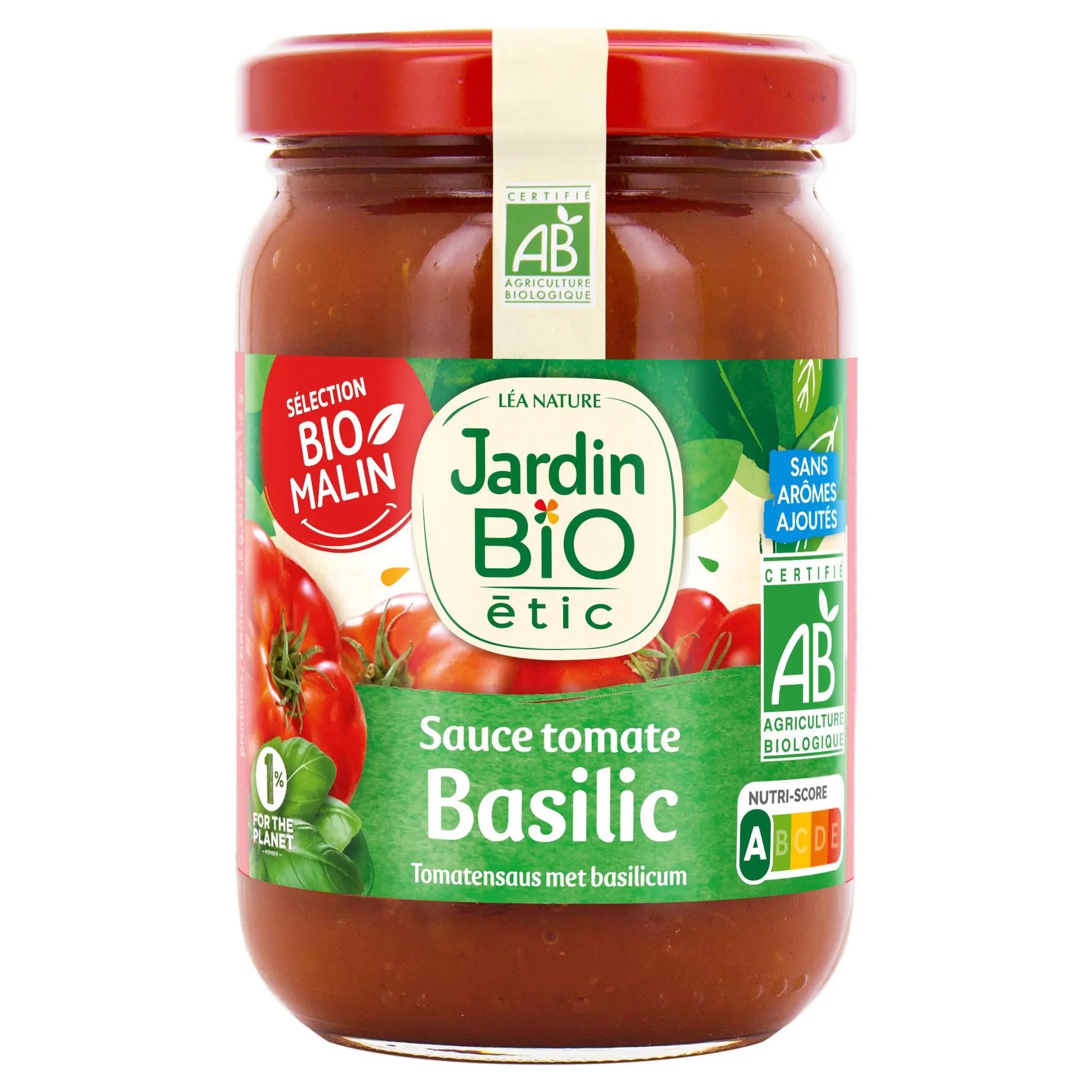JARDIN BIO ETIC Sauce tomate au basilic fabriqué en France, en bocal