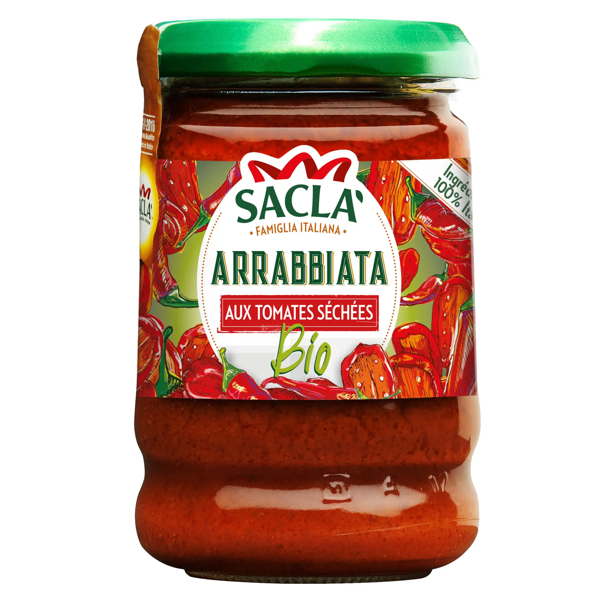 SACLA Sauce Arrabbiata aux tomates séchées bio