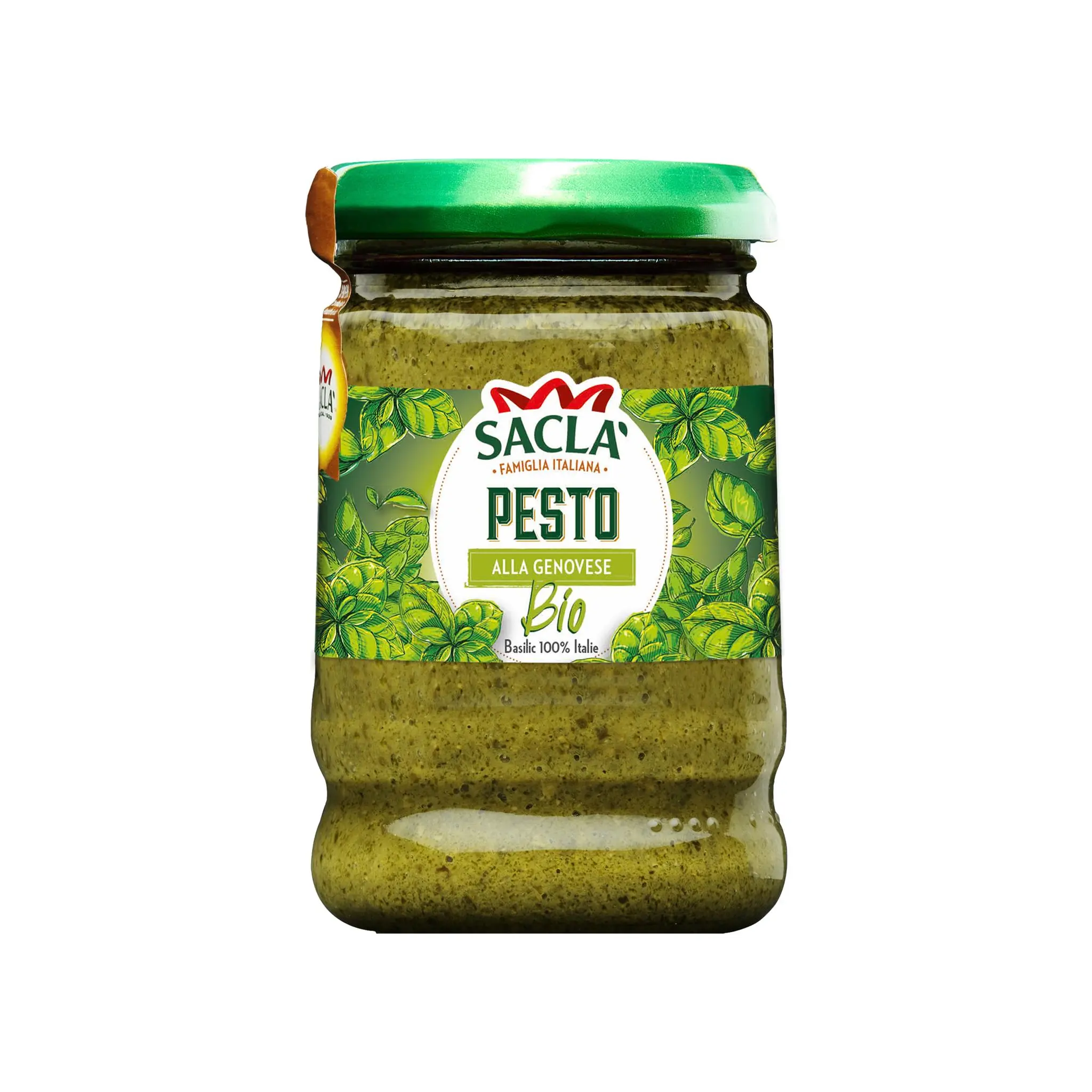 SACLA Sauce pesto bio alla genovese sans gluten en bocal