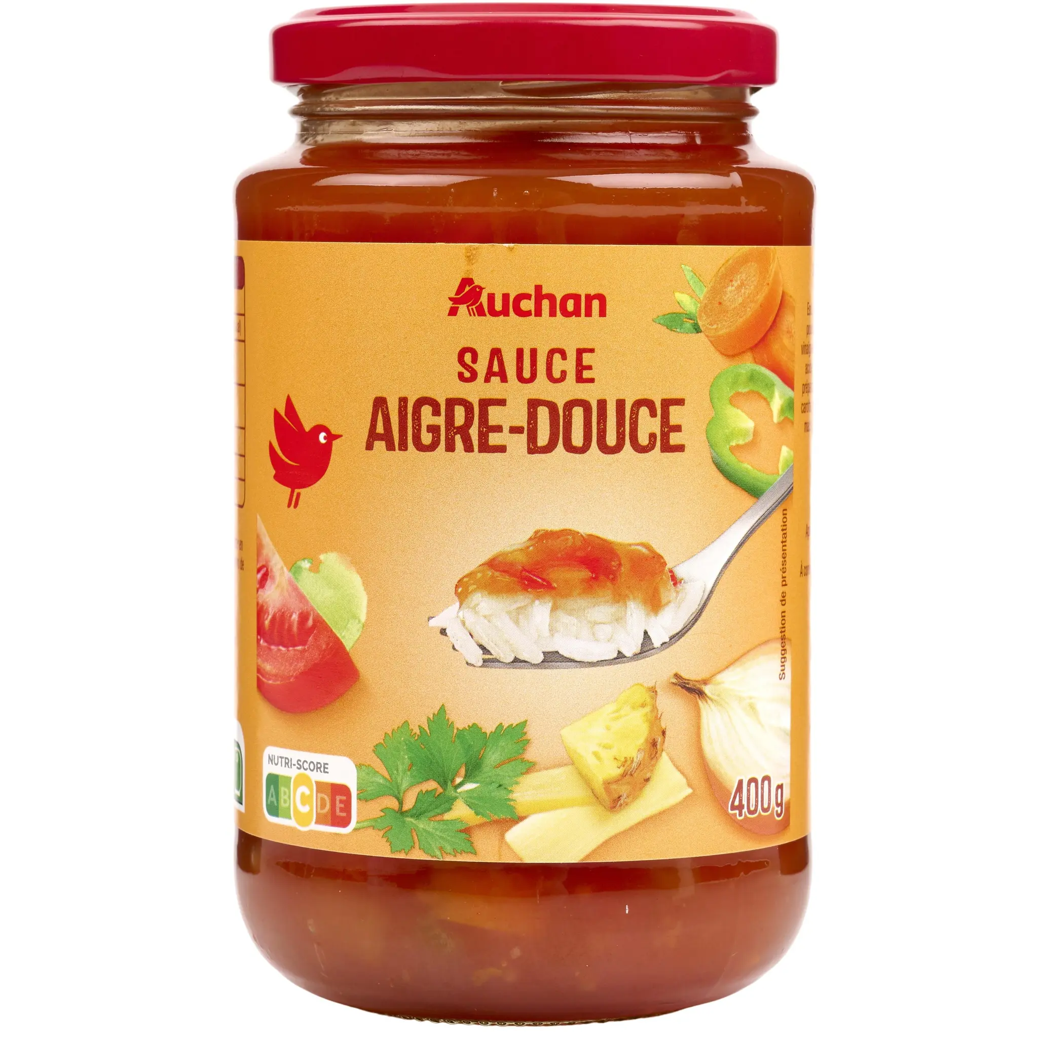 AUCHAN Sauce aigre douce, en bocal