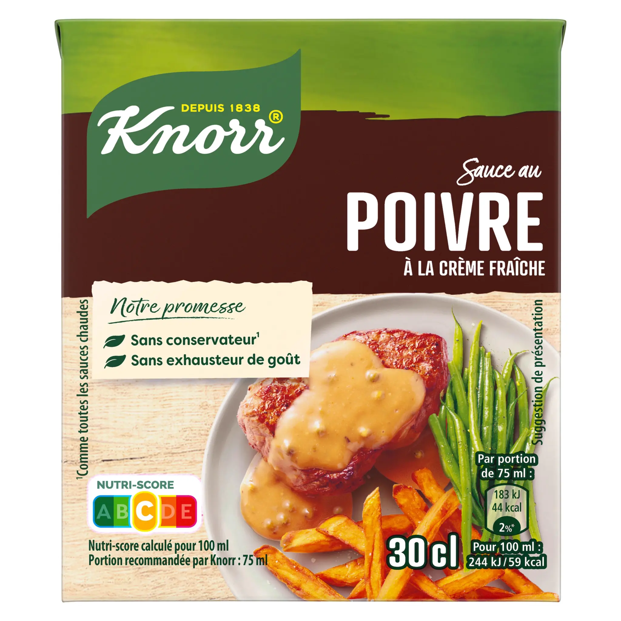 KNORR Sauce au poivre à la crème fraîche en brique
