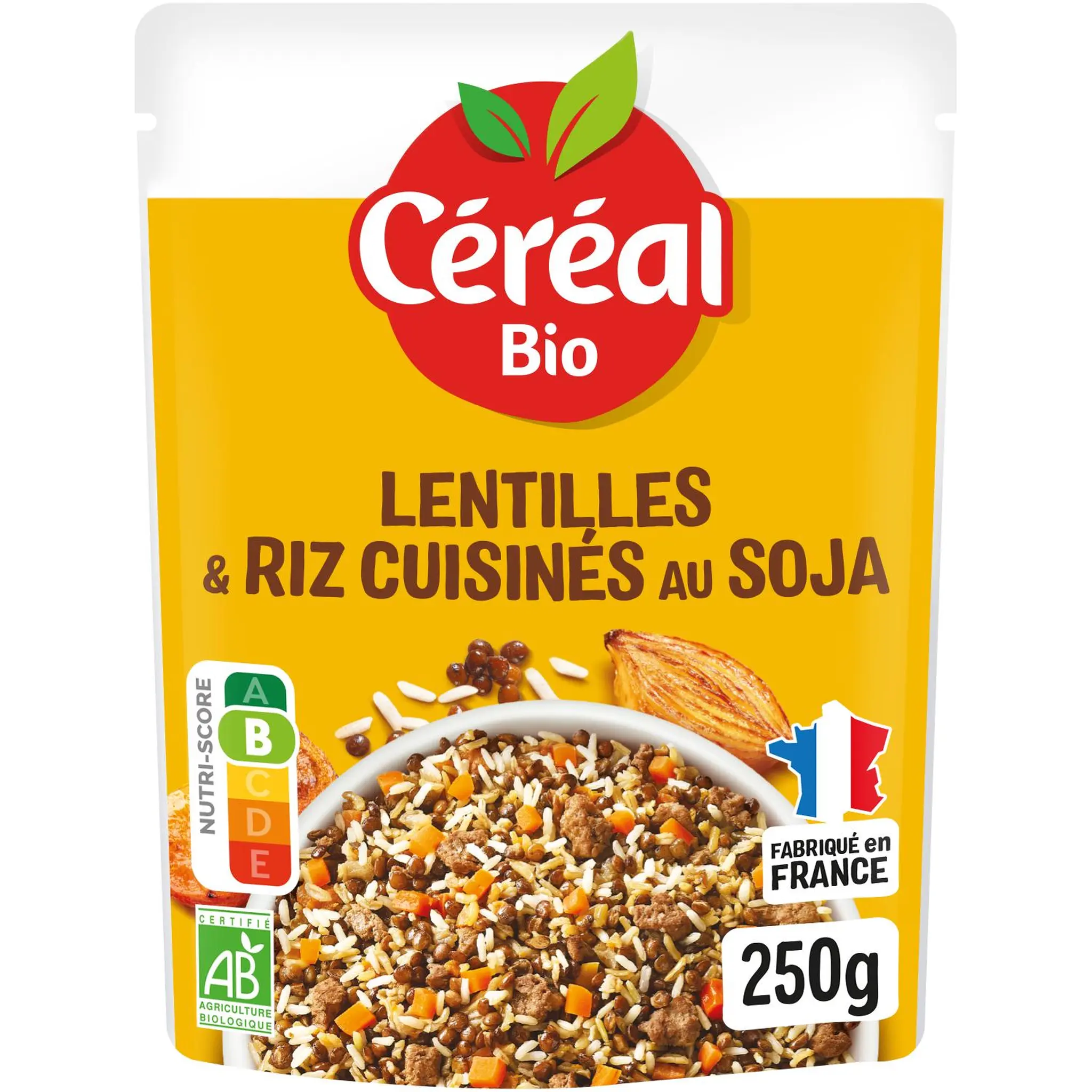 CÉRÉAL BIO Lentilles riz et soja sachet express