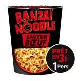 BANZAÏ NOODLE Cup nouilles saveur boeuf prêt en 3 minutes