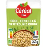CÉRÉAL BIO Orge lentilles vertes et riz rouge sachet express