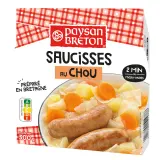 PAYSAN BRETON Saucisses au chou barquette 2min au micro-ondes