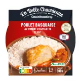 LA BELLE CHAURIENNE Poulet basquaise au piment d'Espelette et riz 2min au micro-ondes