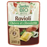 JARDIN BIO ETIC Ravioli au chèvre et ciboulette sachet express