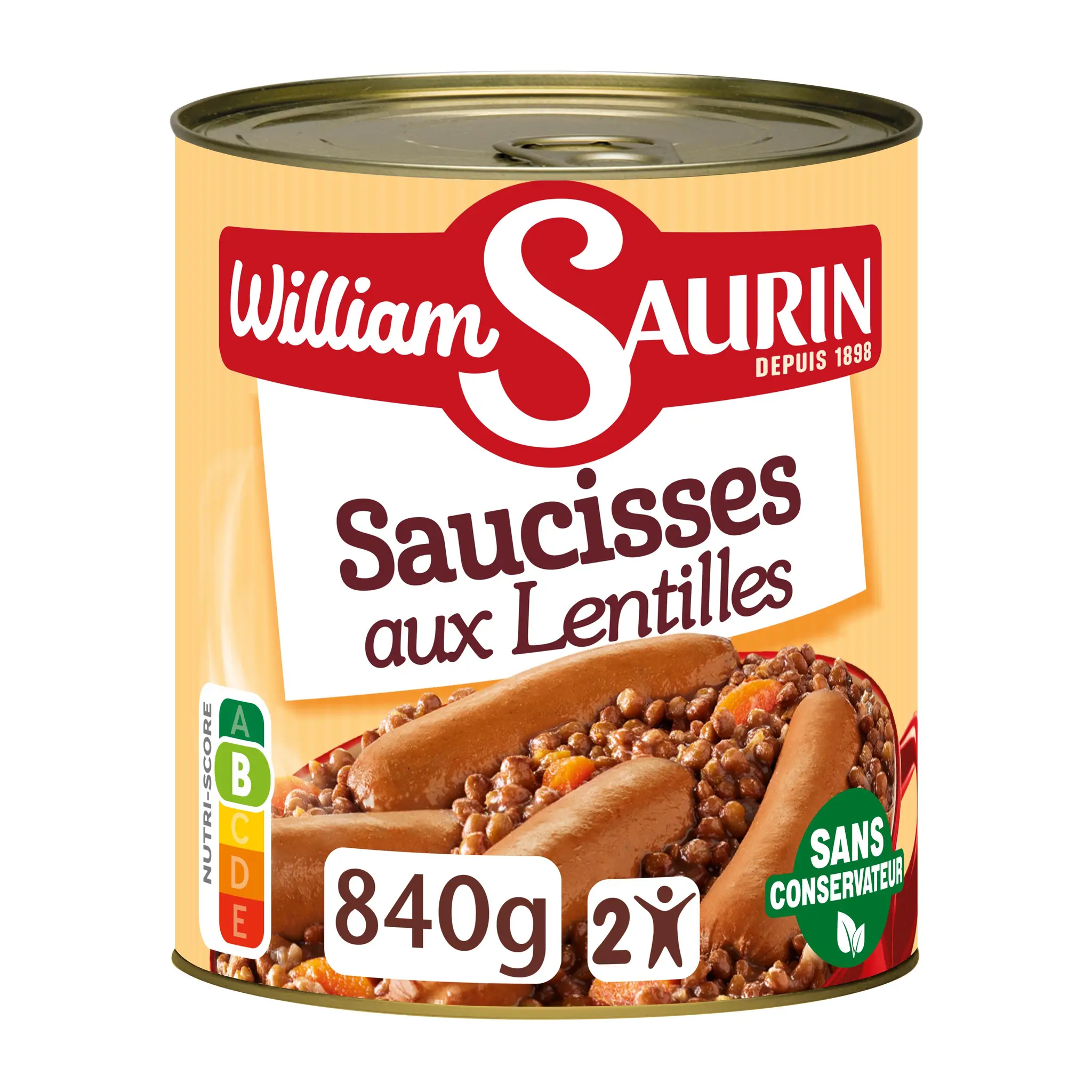 WILLIAM SAURIN Les saucisses aux lentilles