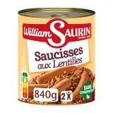 WILLIAM SAURIN Les saucisses aux lentilles