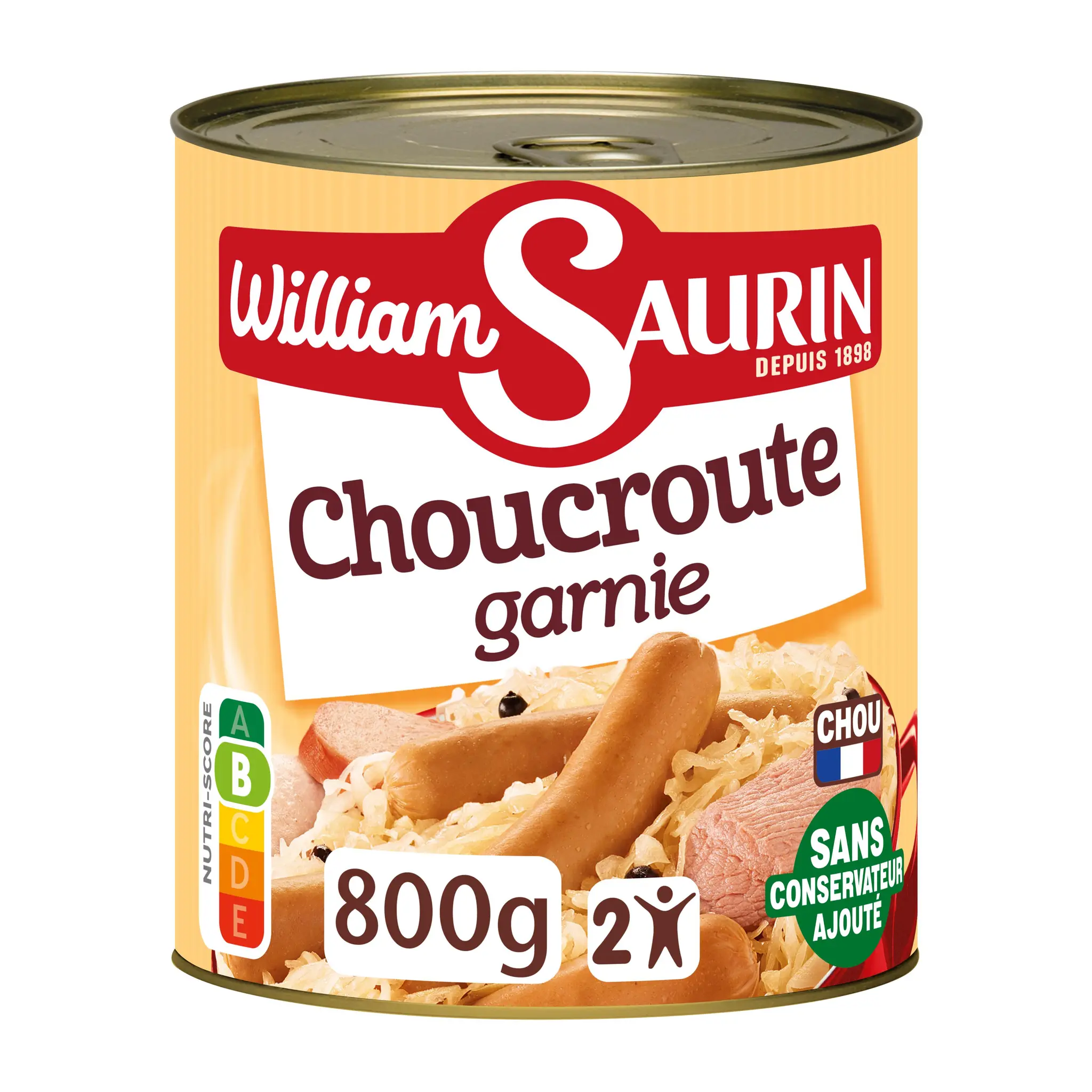 WILLIAM SAURIN Choucroute garnie sans colorant sans arôme artificiel
