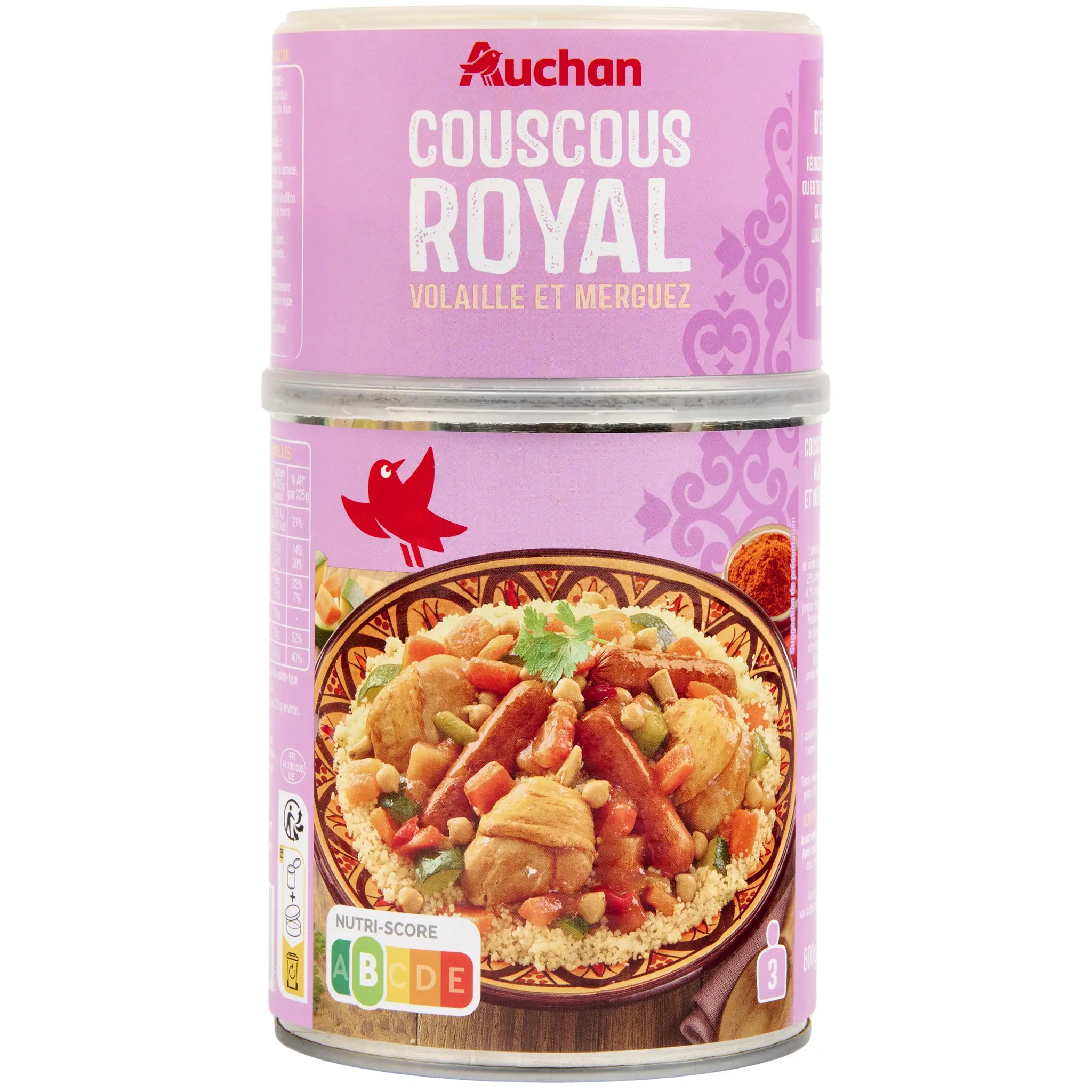 AUCHAN Couscous royal volaille et merguez