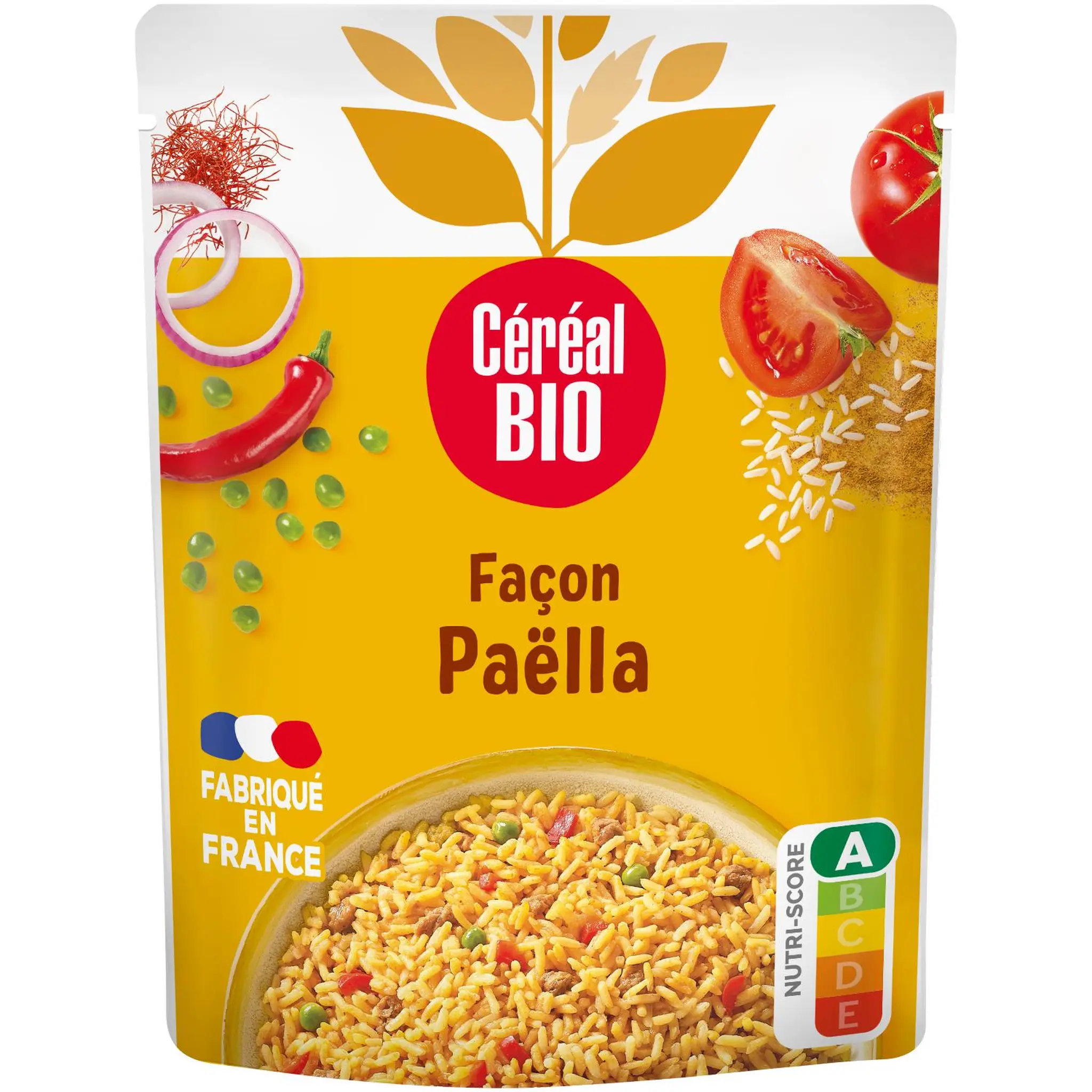 CÉRÉAL BIO Riz et soja façon paëlla sachet express