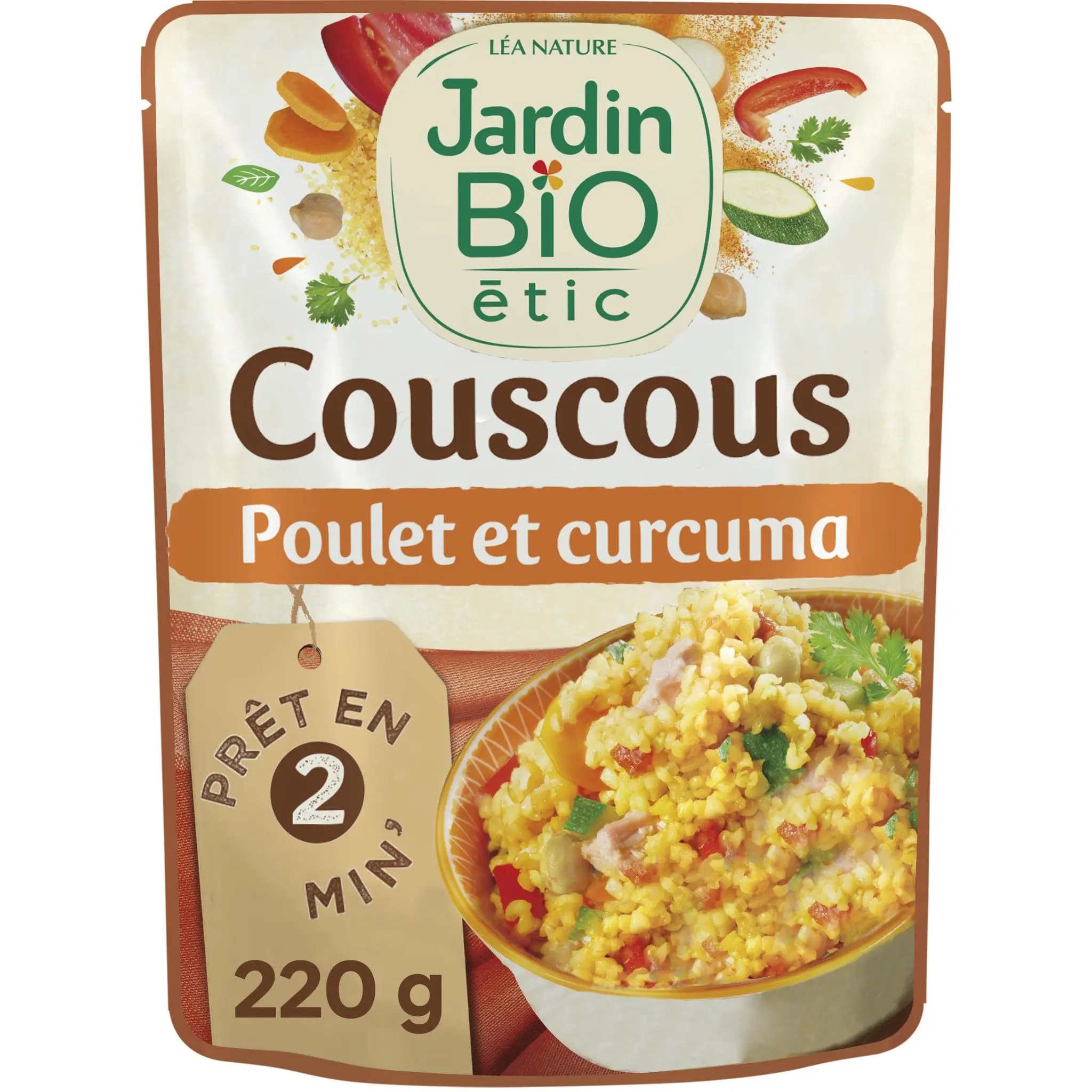 JARDIN BIO ETIC Couscous poulet curcuma sachet express