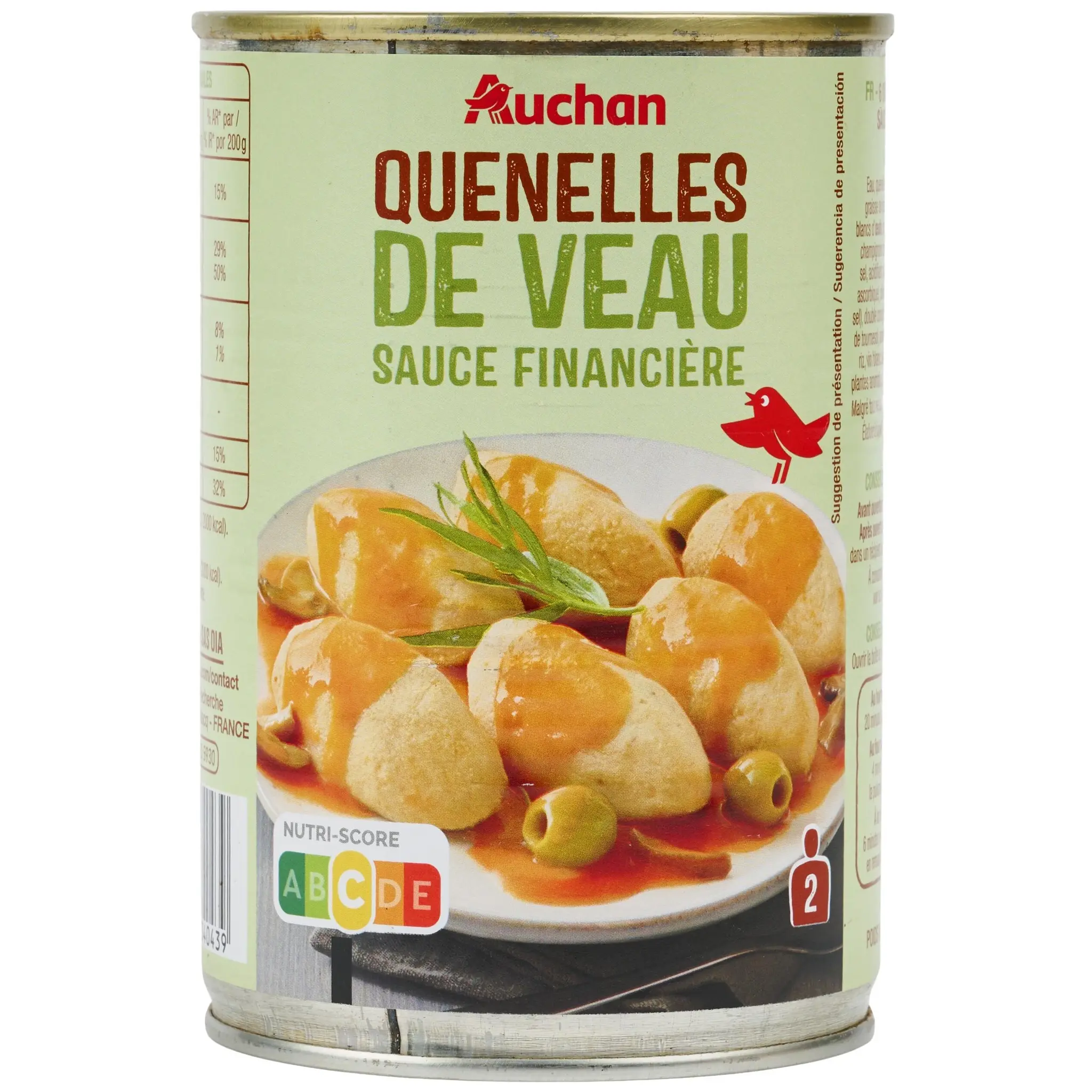 AUCHAN Quenelles de veau sauce financière