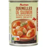 AUCHAN Quenelles de saumon sauce crevette avec morceaux de saumon fumé