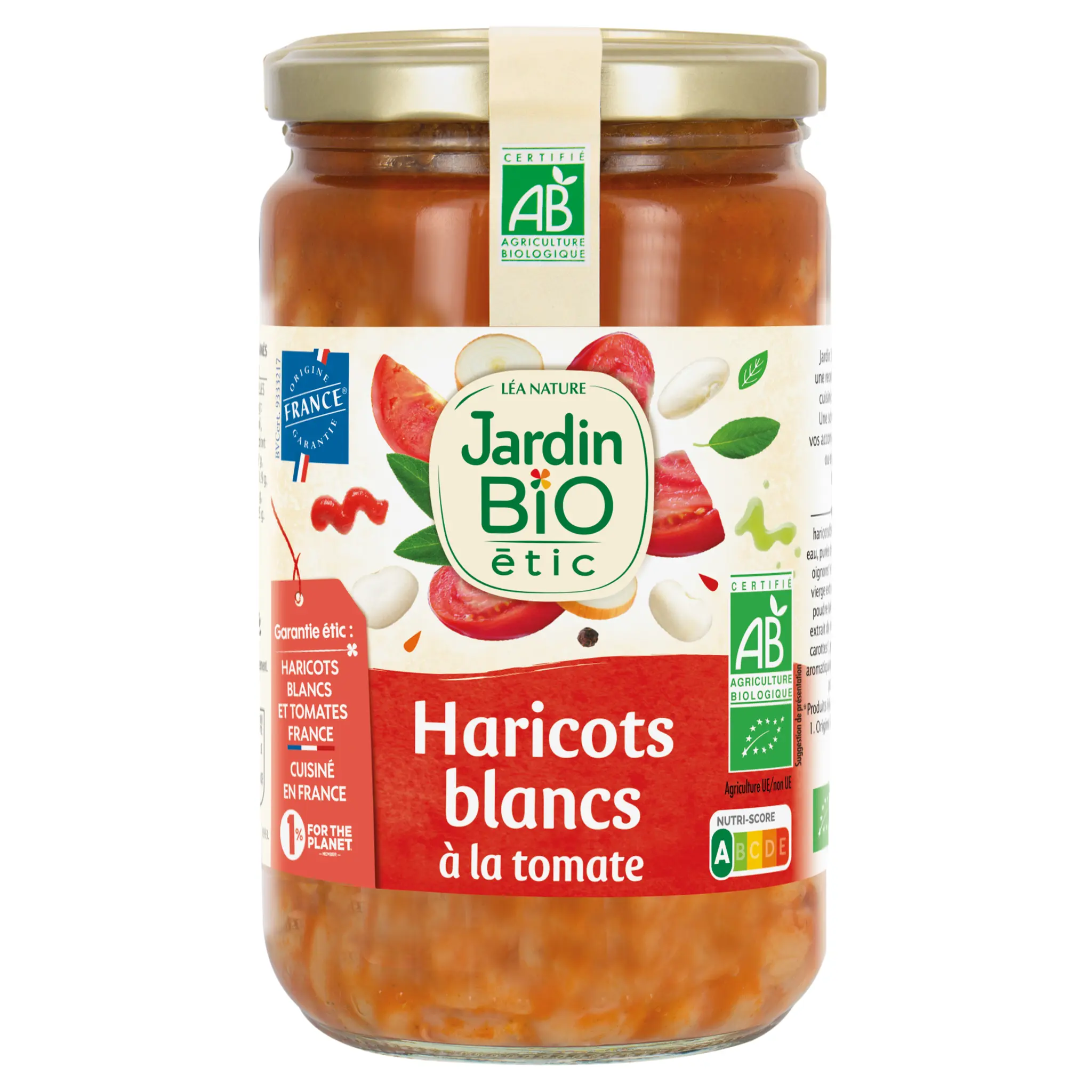JARDIN BIO ETIC Haricots blanc à la tomate