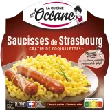 LA CUISINE D'OCEANE Saucisses de Strasbourg gratin de coquillettes barquette