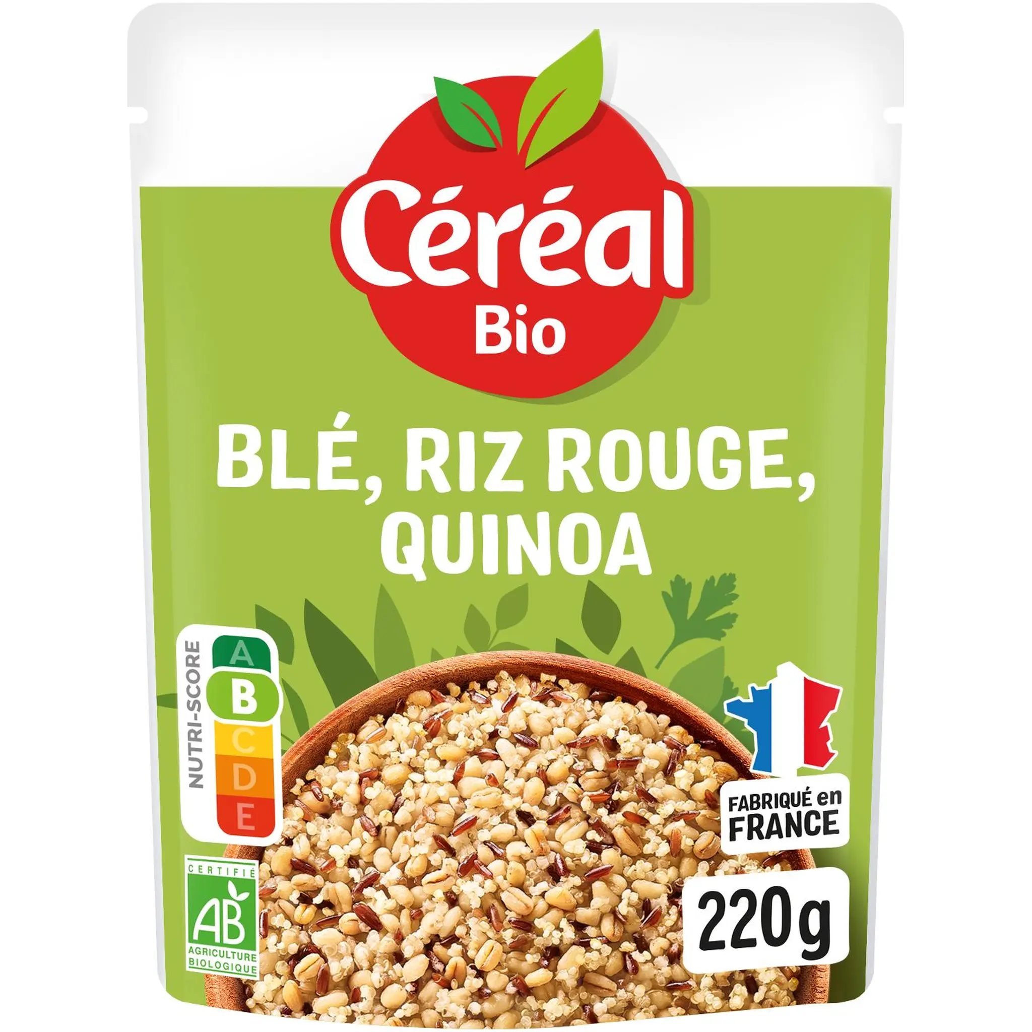CÉRÉAL BIO Blé riz rouge et quinoa au naturel sachet express