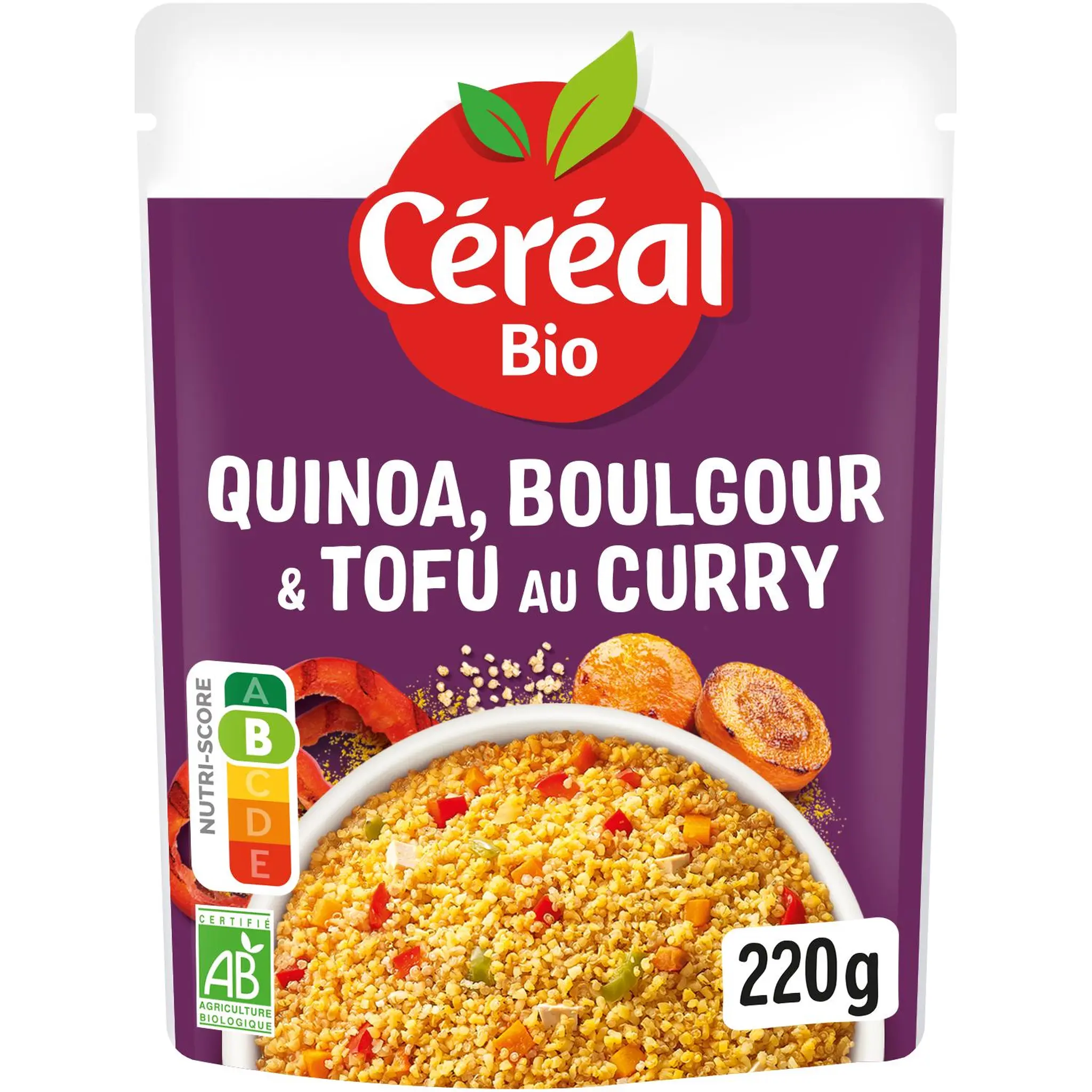 CÉRÉAL BIO Quinoa et boulgour à l'indienne sachet express