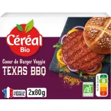CÉRÉAL BIO Galette burger Texas BBQ soja blé et épices