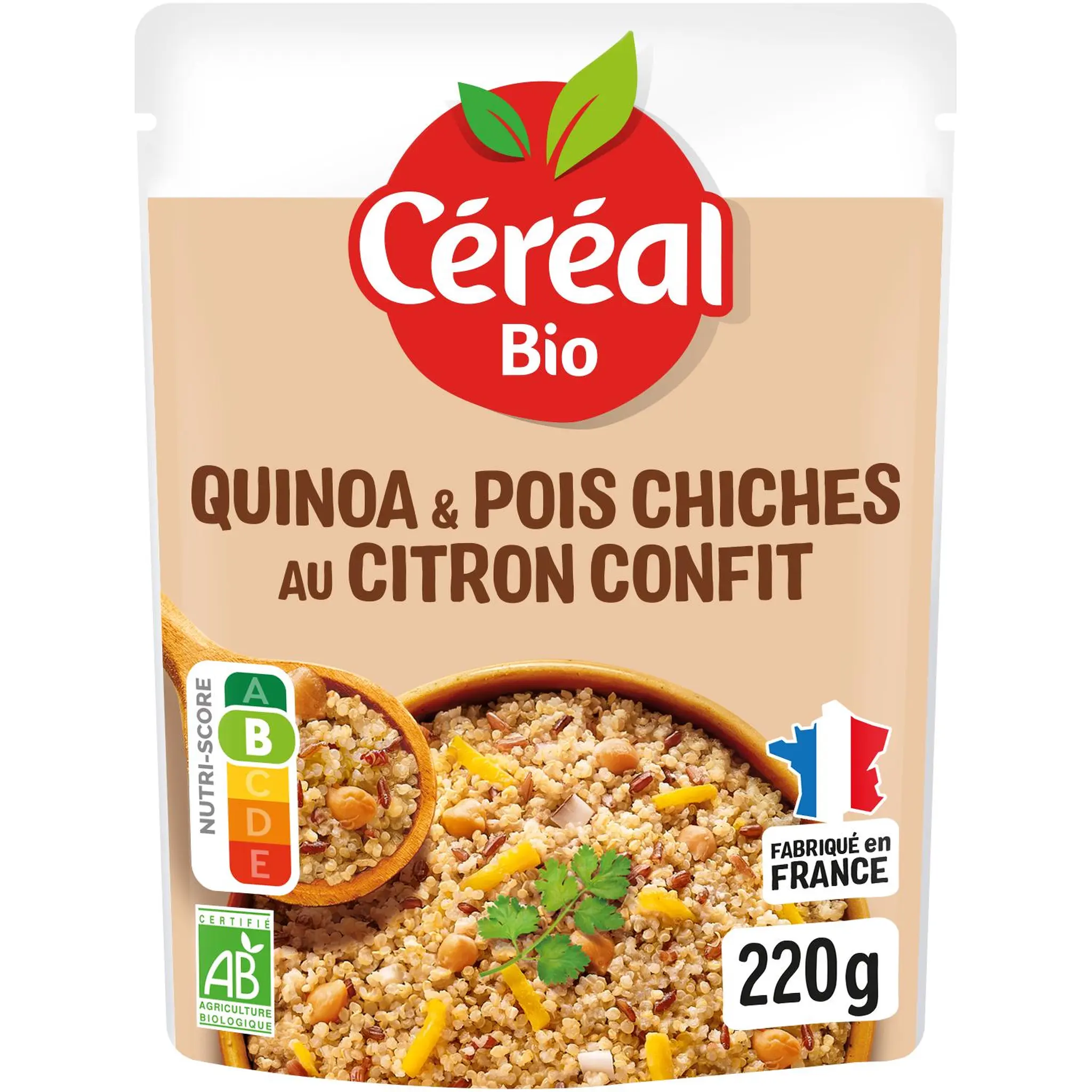 CÉRÉAL BIO Quinoa royal pois chiches et citron confit sachet express