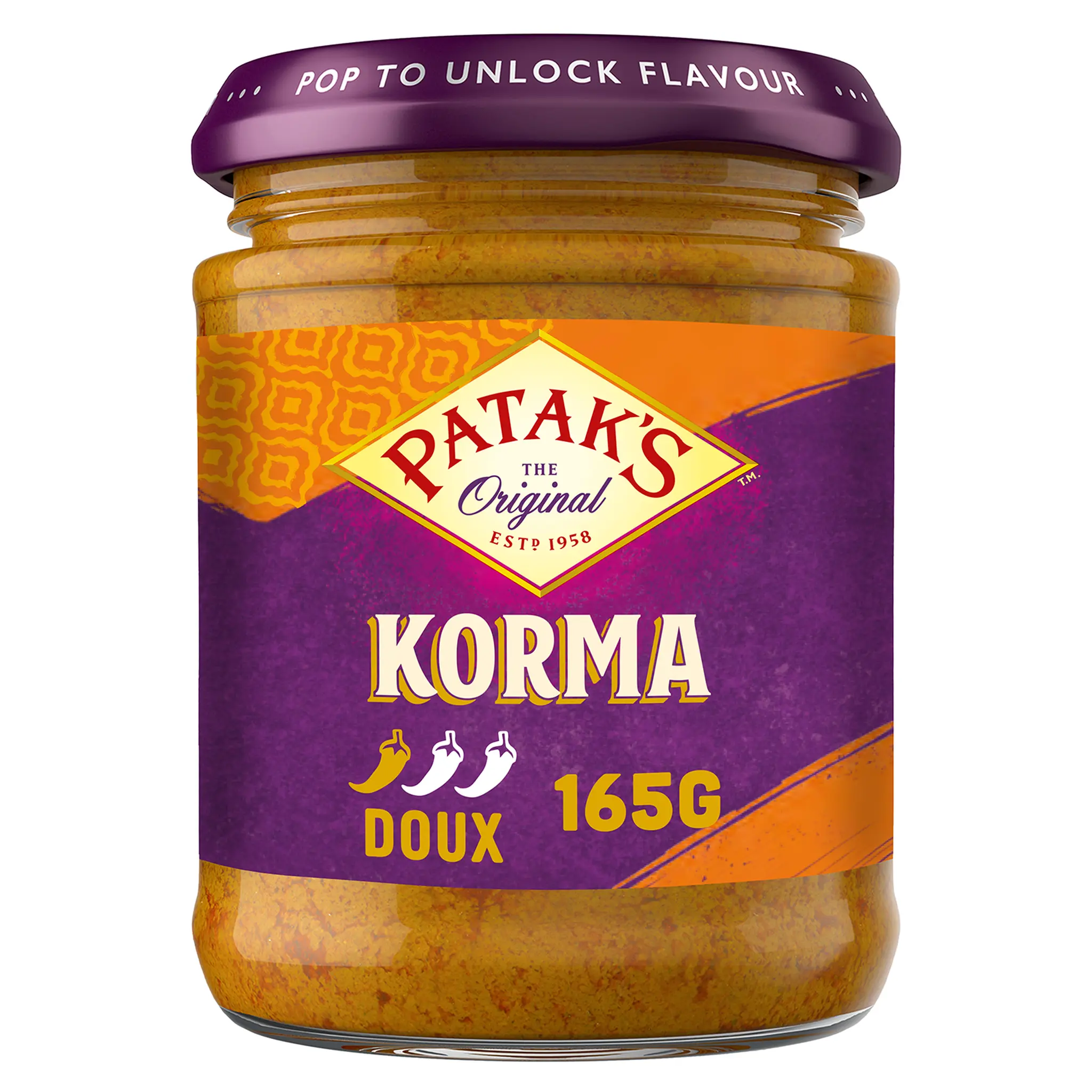 PATAK'S Pâte de curry korma noix de coco gingembre coriandre