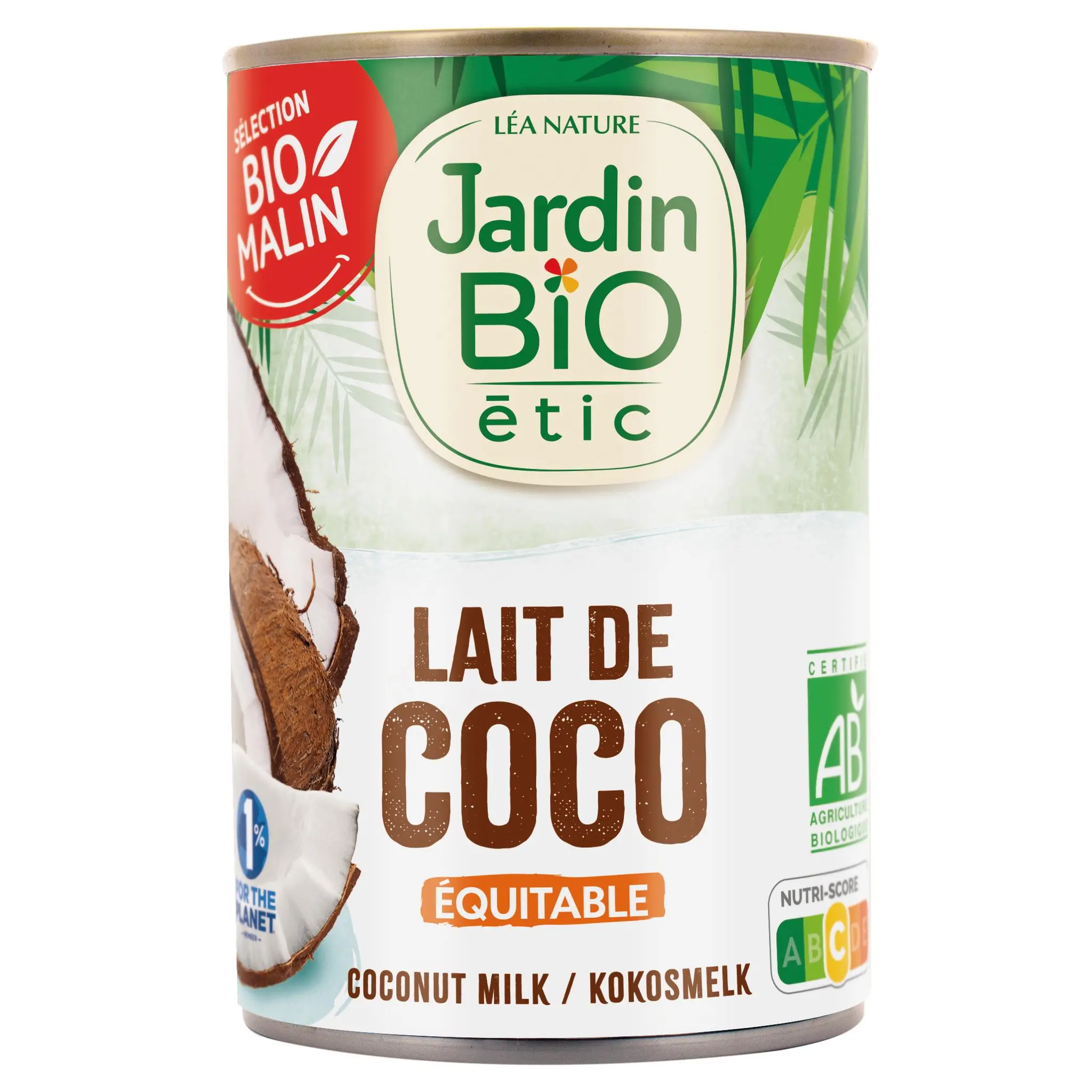 JARDIN BIO ETIC Lait de coco en boîte
