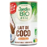 JARDIN BIO ETIC Lait de coco en boîte