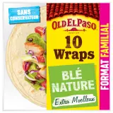OLD EL PASO Wraps de blé nature format familial