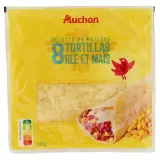 AUCHAN Tortillas de blé et maïs