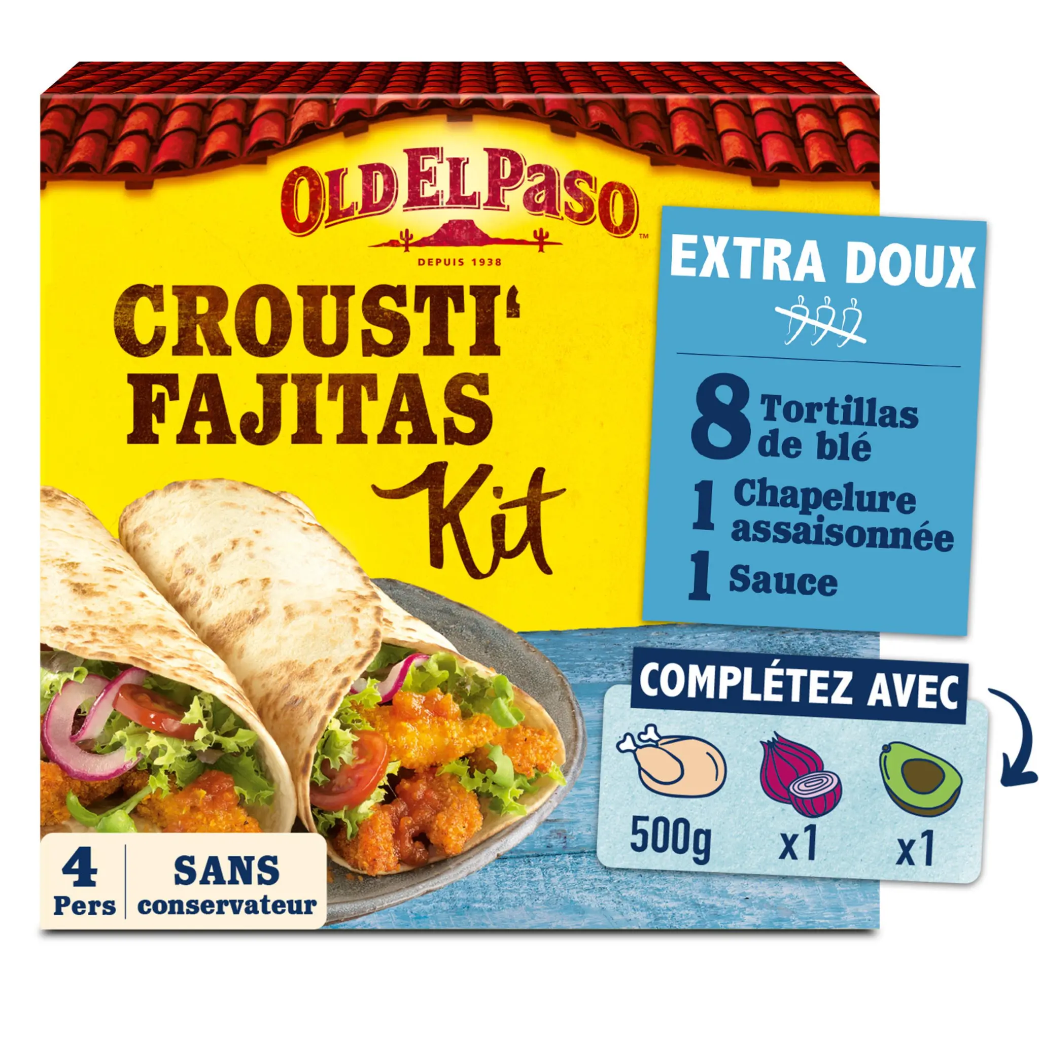 OLD EL PASO Kit crousti fajitas extra doux