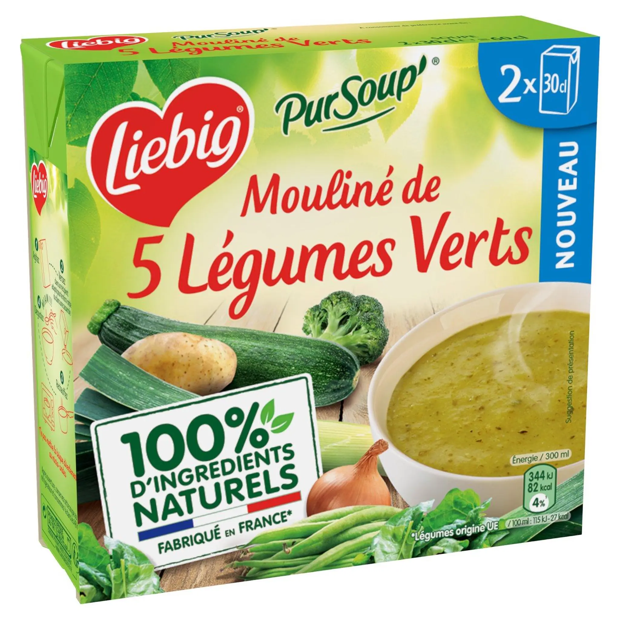 LIEBIG Soupe moulinée de 5 légumes verts