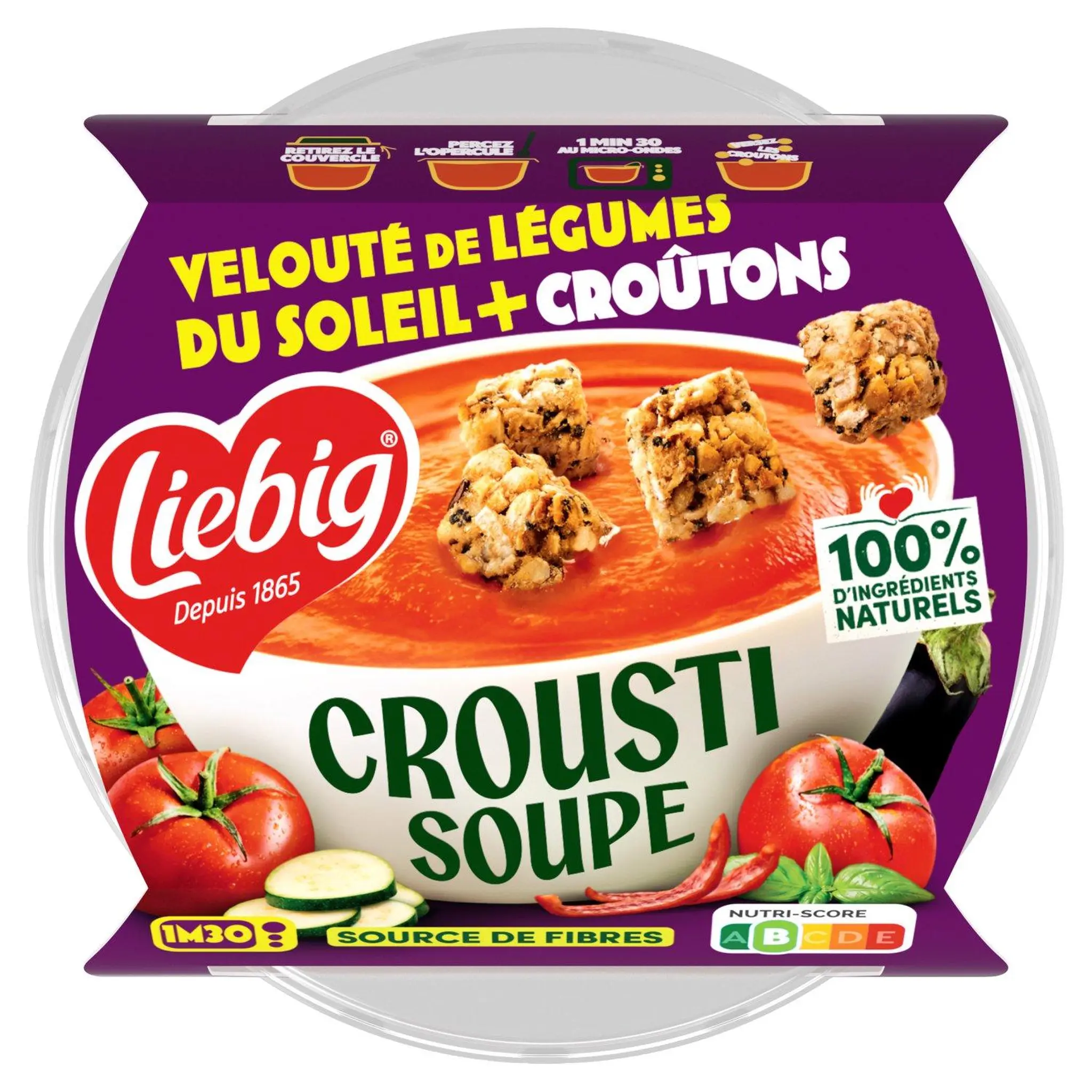 LIEBIG Soupe velouté de légumes du soleil avec croûtons aux graines