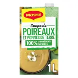 MAGGI Soupe liquide brique poireaux et pommes de terre 100% d'ingrédients naturels