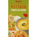 AUCHAN Soupe veloutée de potiron avec une pointe de crème