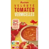 AUCHAN Soupe veloutée tomates vermicelles