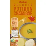 AUCHAN Soupe veloutée de potiron et châtaigne